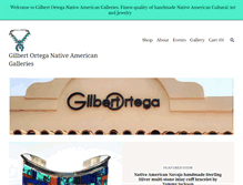 Tablet Screenshot of gilbertorteganativeamericangalleries.com